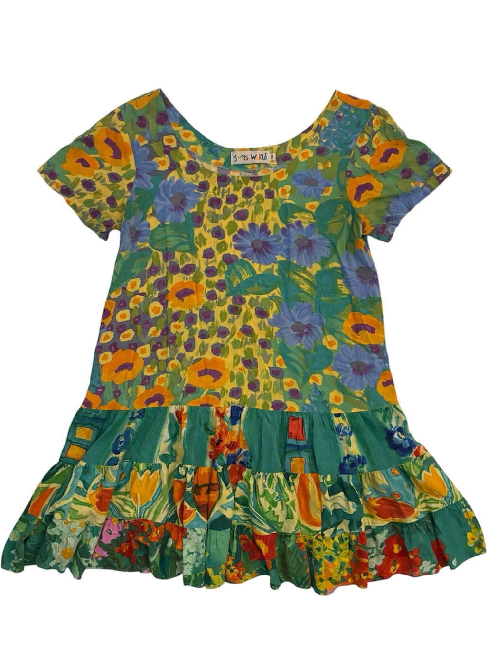 Jams World Hattie Dress Women Medium W329-KALE KALEIDOSCOPE Hawaii Summer Travel